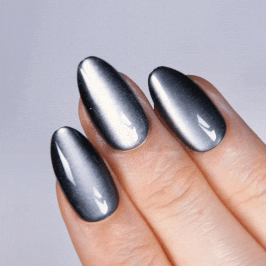 pastel marble with gold foil lines manicure