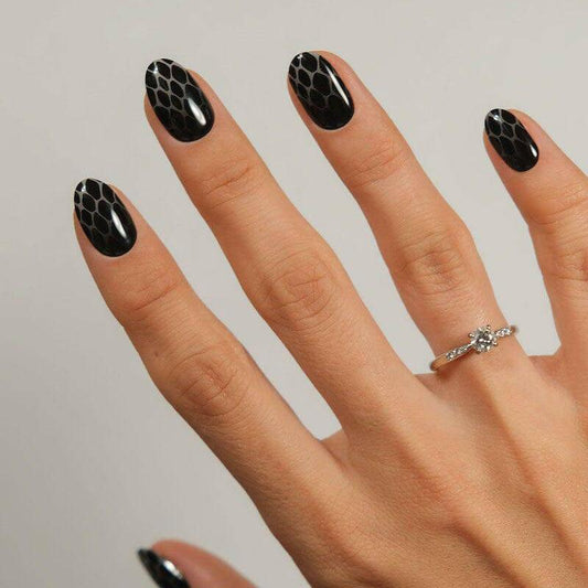 Gel Nail Strip ★ Black Mamba - MoYou London