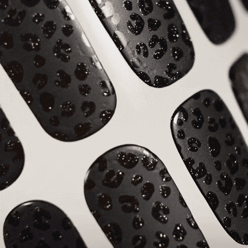 black leopard gel polish stickers perfect animal print manicure