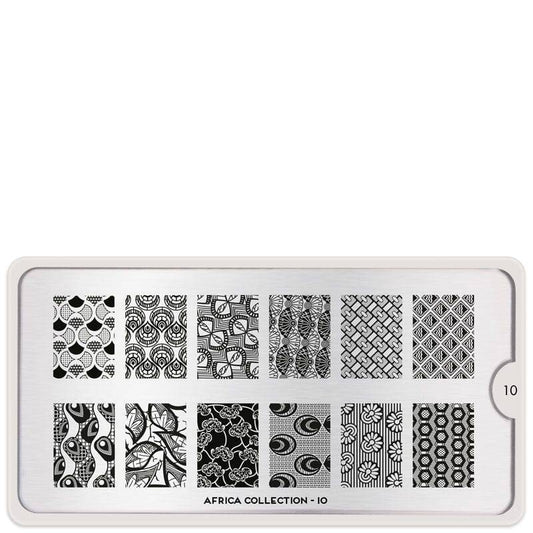 Africa 10 ✦ Nail Stamping Plate - MoYou London