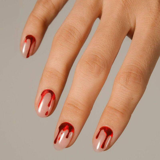 red blood halloween gel strip by moyou London