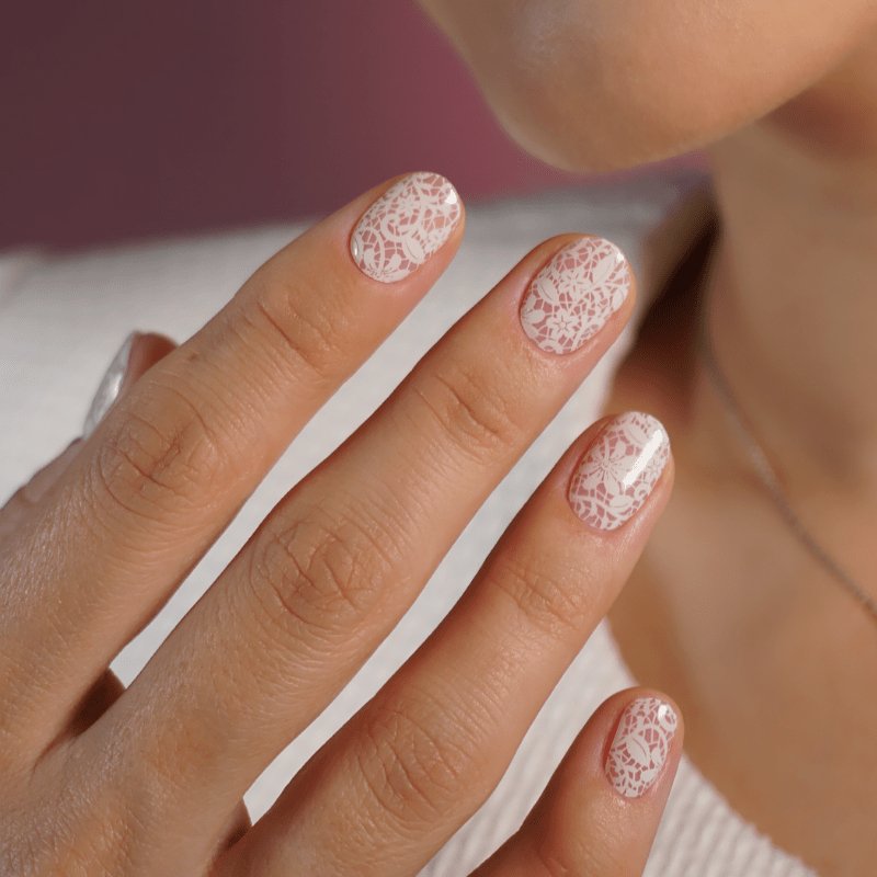 Gel Nail Strip ★ White Lace - MoYou London