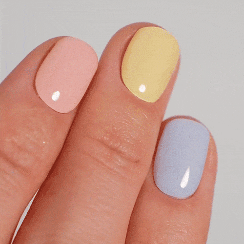 pastel effect in glossy gel polish stickers by moyou