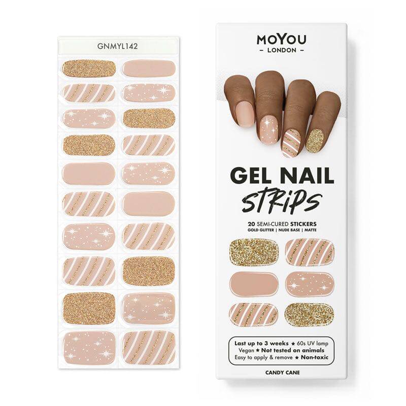 Gel Nail Strip ★ Candy Cane - MoYou London