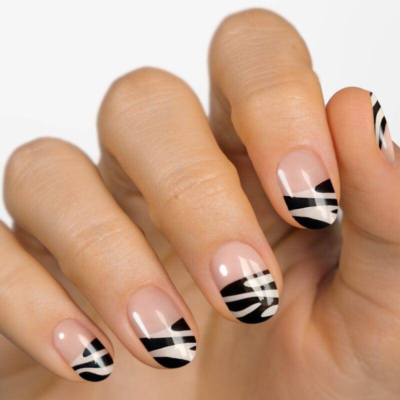 Gel Nail Strip ★ French Zebra - MoYou London