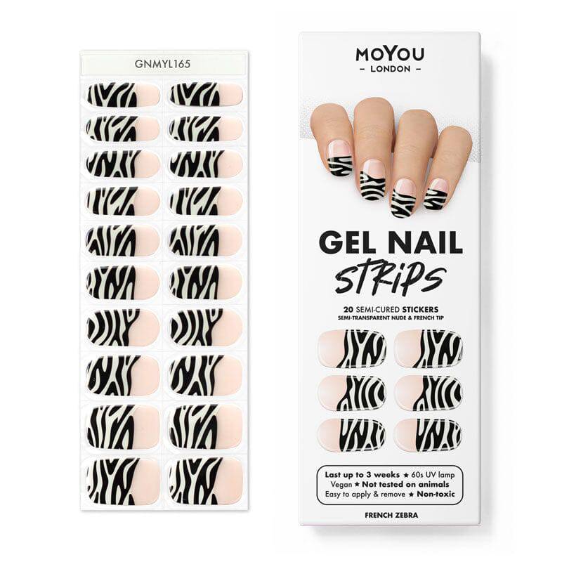 Gel Nail Strip ★ French Zebra - MoYou London