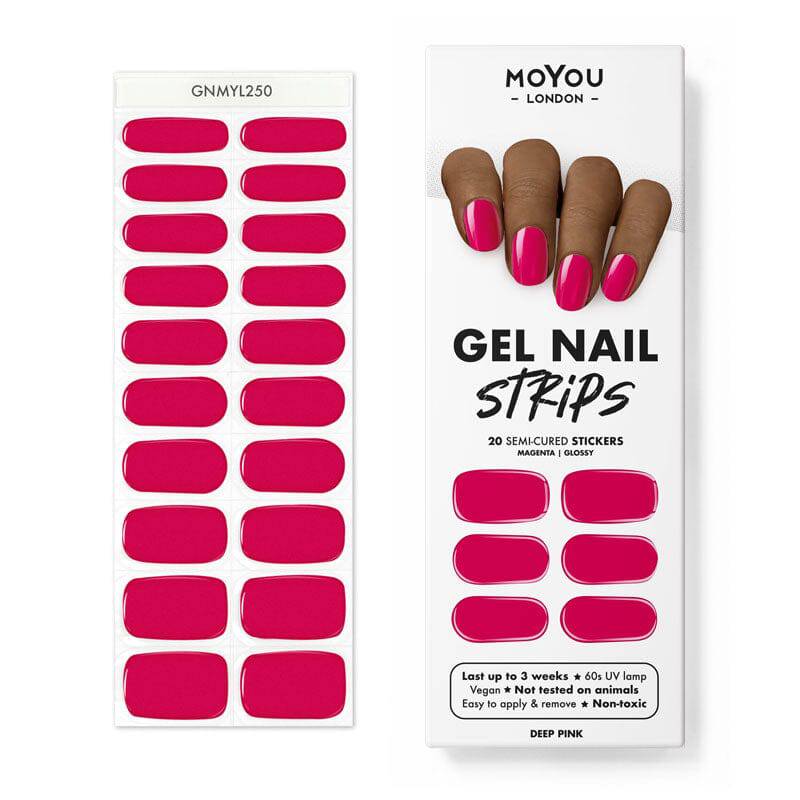 Gel Nail Strip ★ Deep Pink - MoYou London