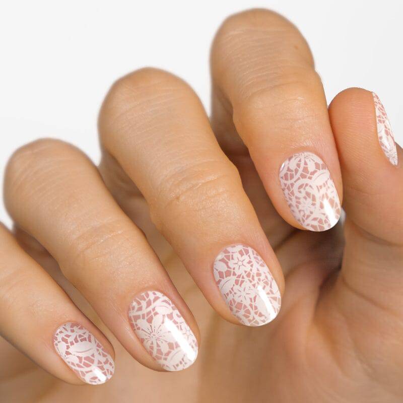 Gel Nail Strip ★ White Lace - MoYou London