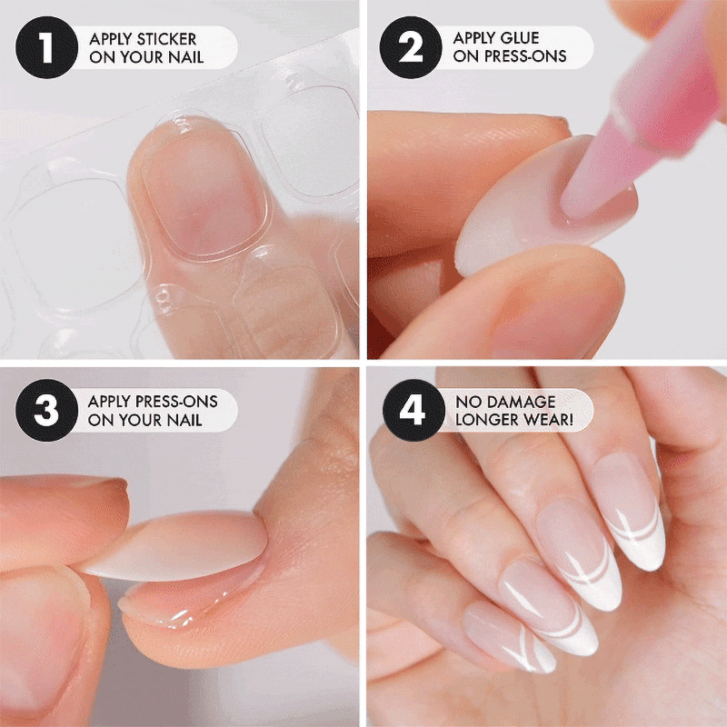French Affair Medium Almond • Soft Gel Press Ons - MoYou London