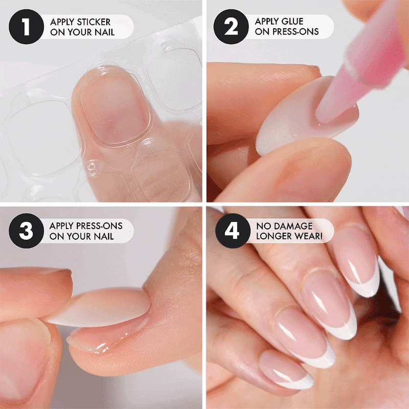 Timeless Tips Short Almond • Soft Gel Press Ons (same as 41) - MoYou London