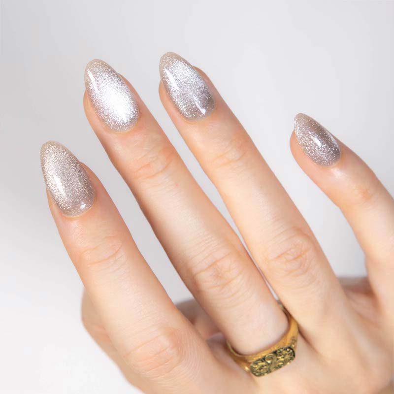 Lunar Shine Short Almond • Soft Gel Press Ons - MoYou London