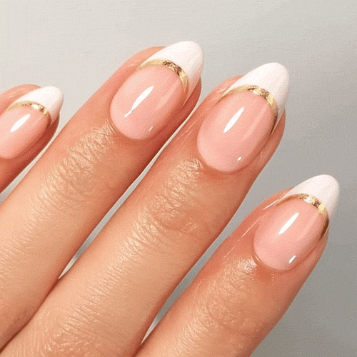 French Kissed & Rich Short Almond • Soft Gel Press Ons - MoYou London