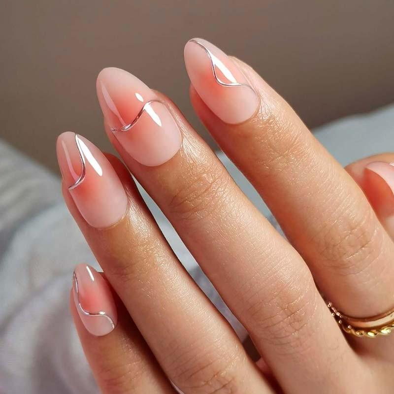 Barely Wired Short Almond • Soft Gel Press Ons - MoYou London