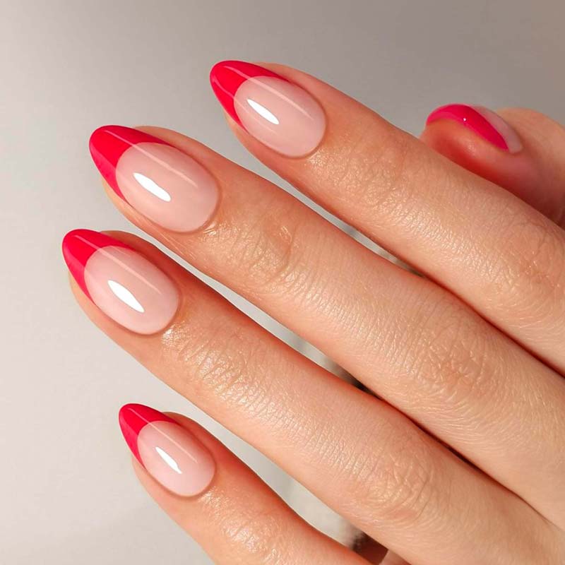Tipsy in Fuchsia Short Almond • Soft Gel Press Ons - MoYou London