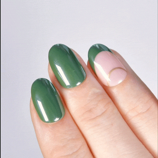 Olive Me Short Oval • Soft Gel Press Ons - MoYou London