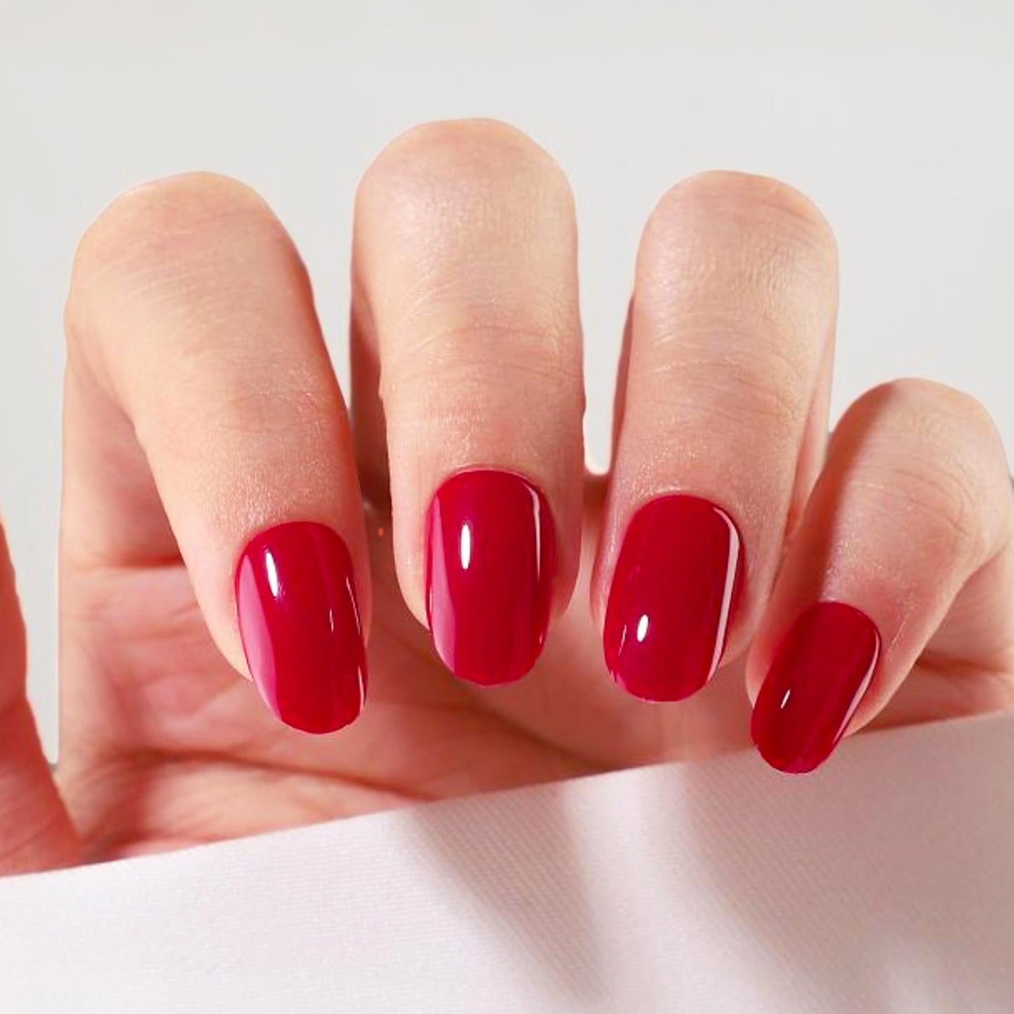 Scarlet Desire Short Oval • Soft Gel Press Ons - MoYou London