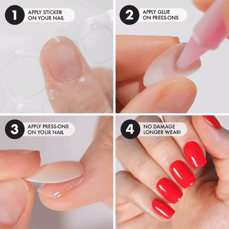 Berry Bold Short Square • Soft Gel Press Ons - MoYou London