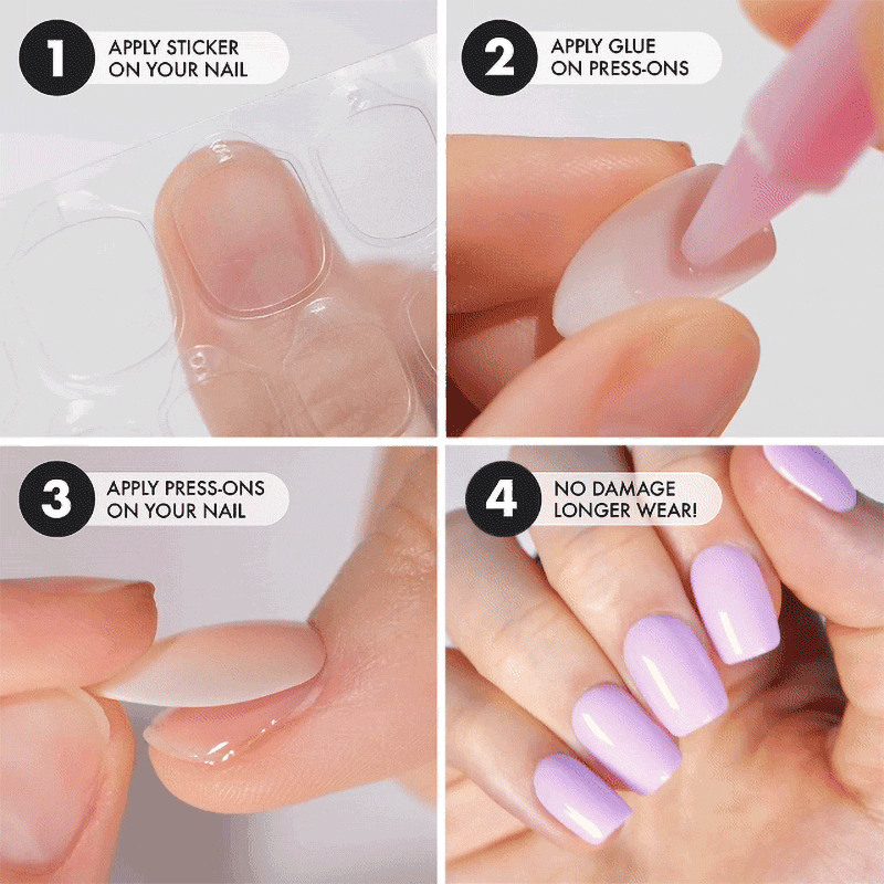 Cloud Nine Short Square • Soft Gel Press Ons - MoYou London