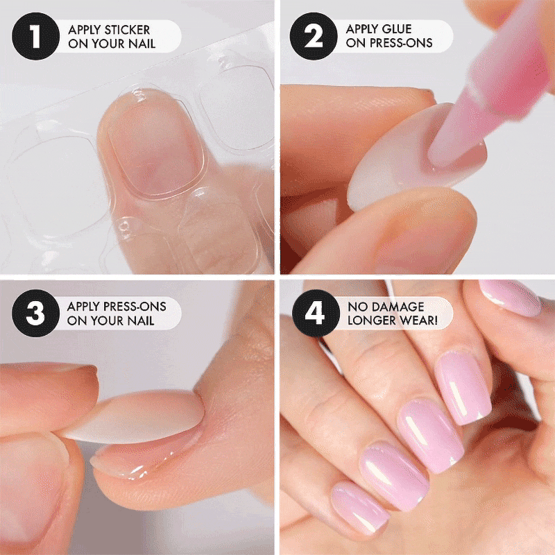 Bare Bliss Short Square • Soft Gel Press Ons - MoYou London