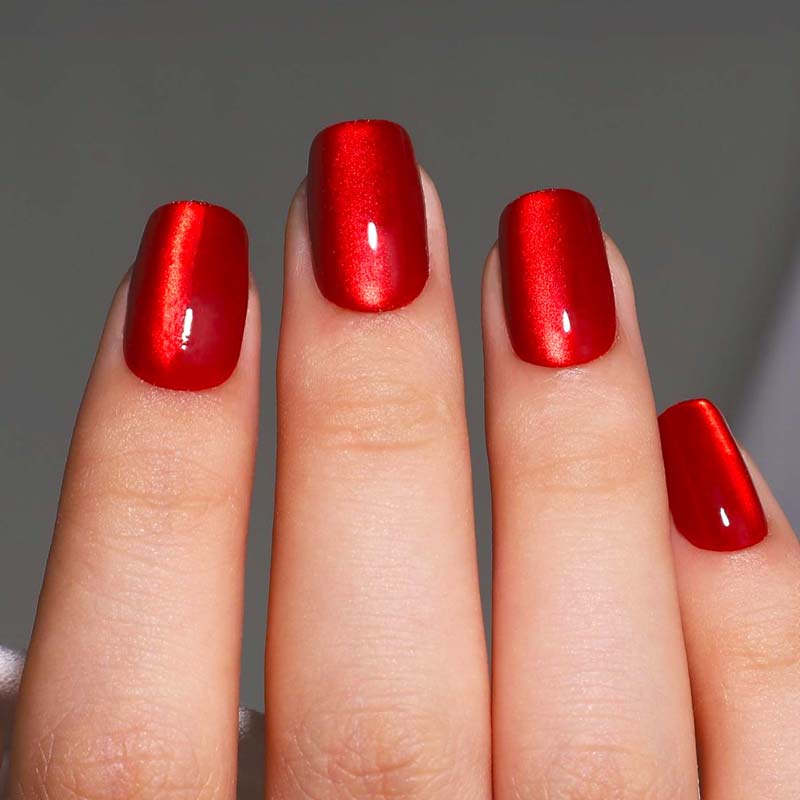 Red Alert Short Square • Soft Gel Press Ons - MoYou London