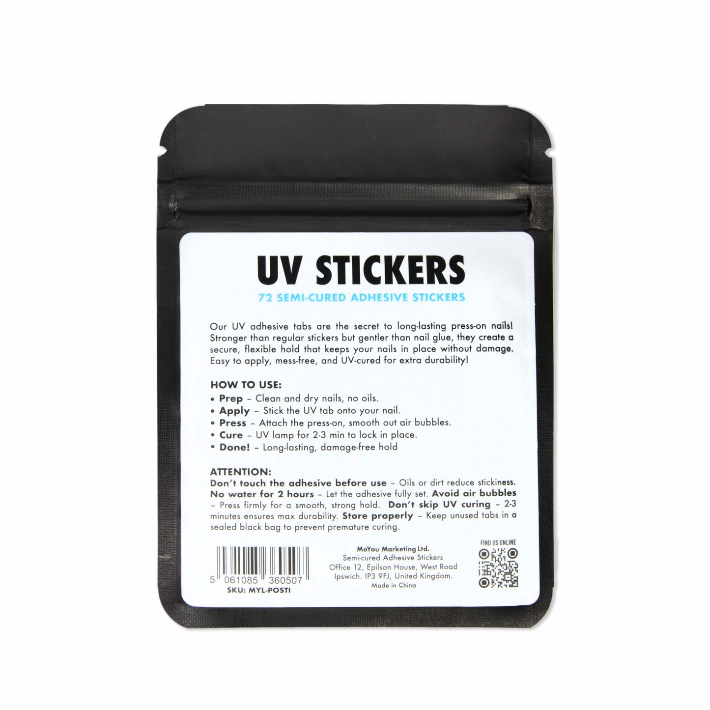 UV Adhesive Stickers • For Press Ons - MoYou London