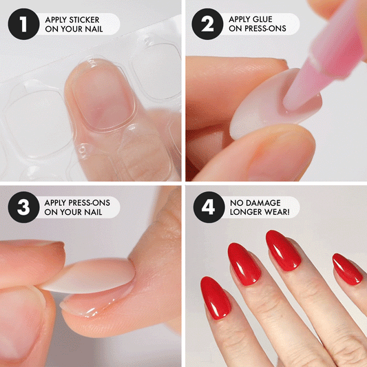 Firecracker Short Almond • Soft Gel Press Ons - MoYou London