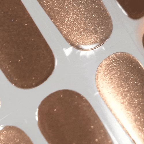 gold glitter nail foil gel stickers made from real gel polish
