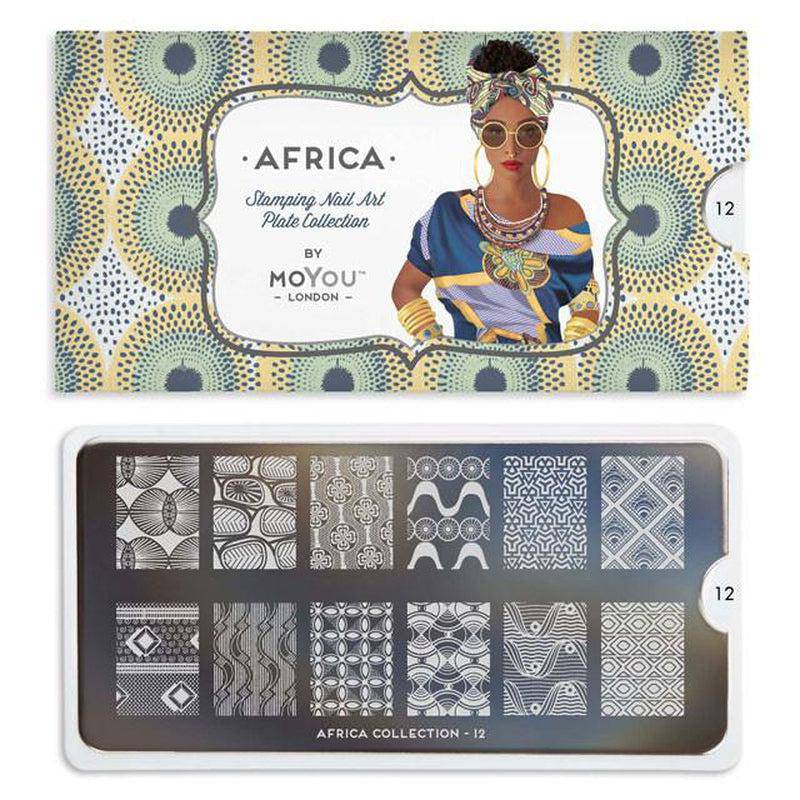 Africa 12 ✦ Nail Stamping Plate - MoYou London