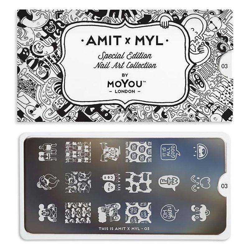 Amit x MYL 03 Nail Art Stencil MoYou London