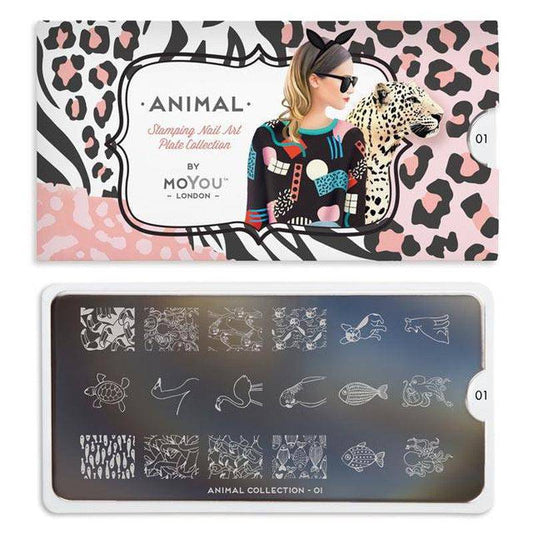 Animal 01 ✦ Nail Stamping Plate - MoYou London