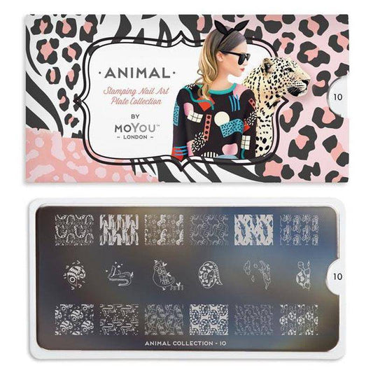 Animal 10 ✦ Nail Stamping Plate - MoYou London