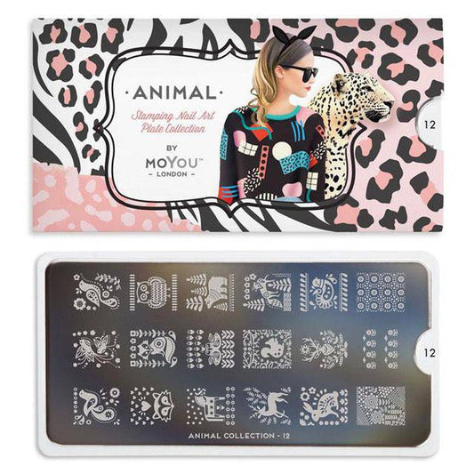 Animal 12 ✦ Nail Stamping Plate - MoYou London
