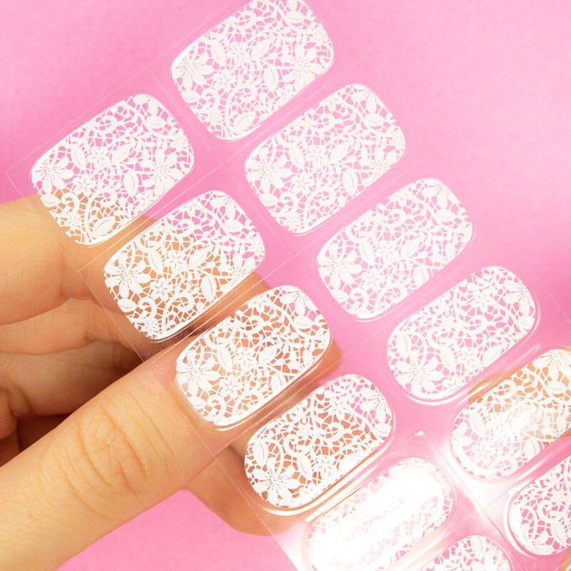Gel Nail Strip ★ White Lace - MoYou London