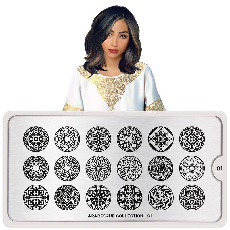 Arabesque 01 ✦ Nail Stamping Plate - MoYou London