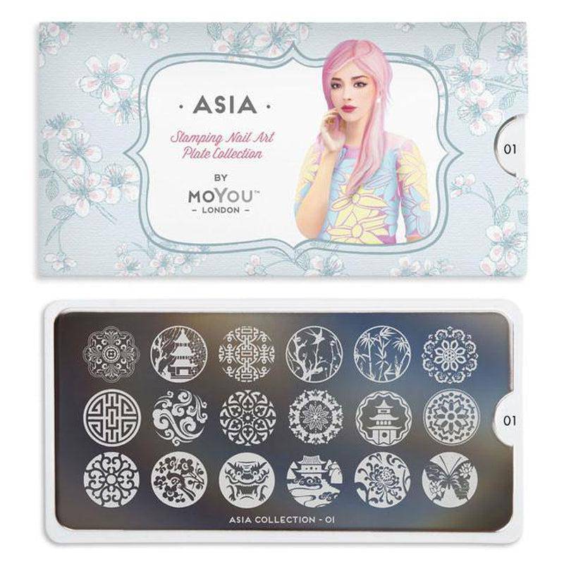 Asia 01 ✦ Nail Stamping Plates - MoYou London