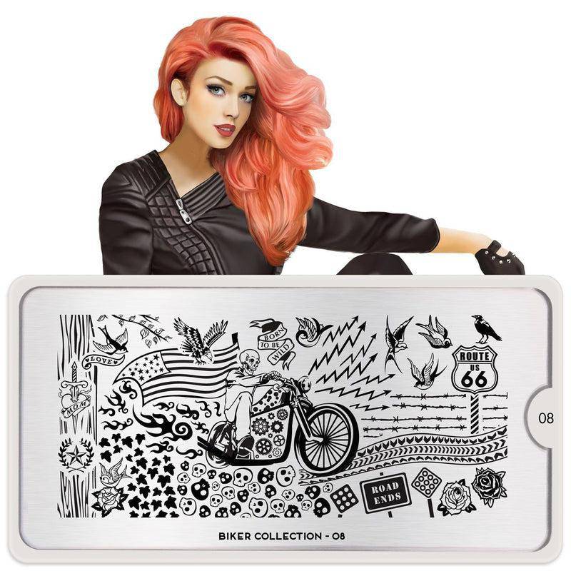 Biker 08 ✦ Nail Stamping Plate - MoYou London