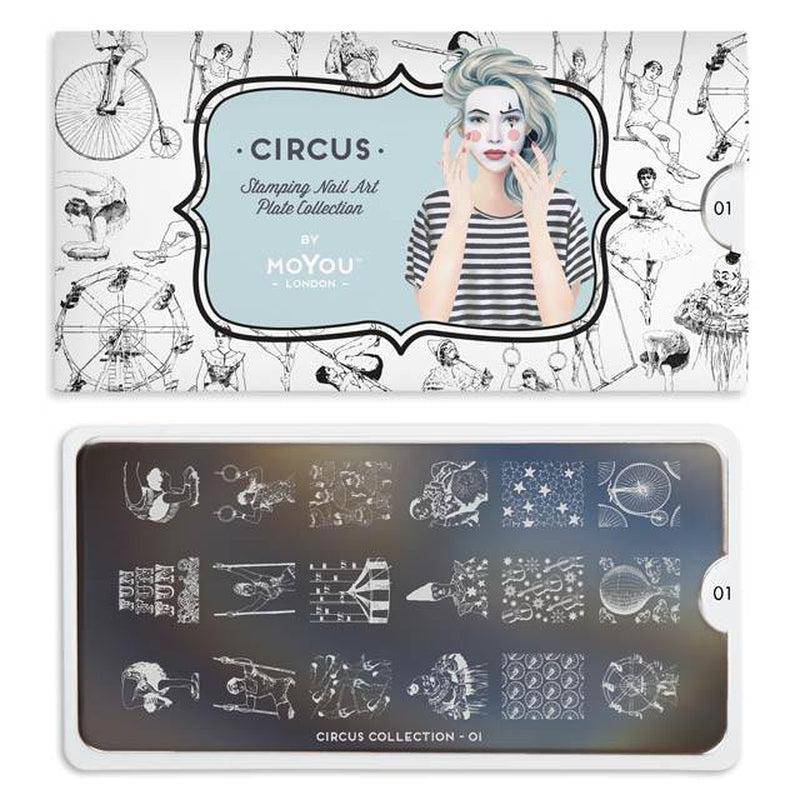 Circus 01 ✦ Nail Stamping Plate - MoYou London
