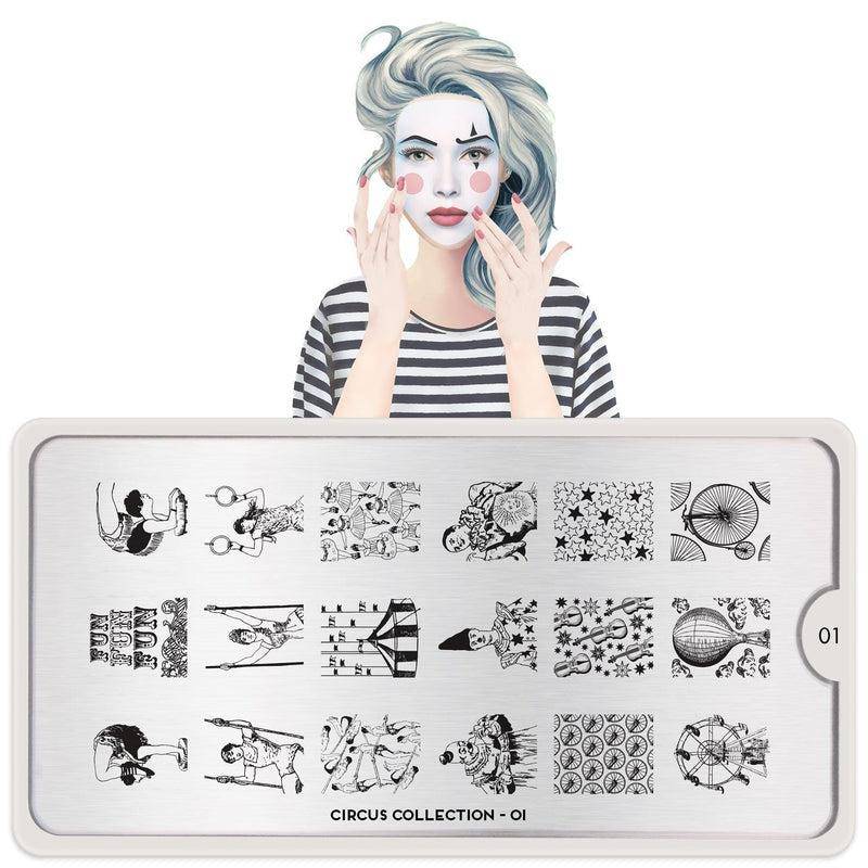 Circus 01 ✦ Nail Stamping Plate - MoYou London