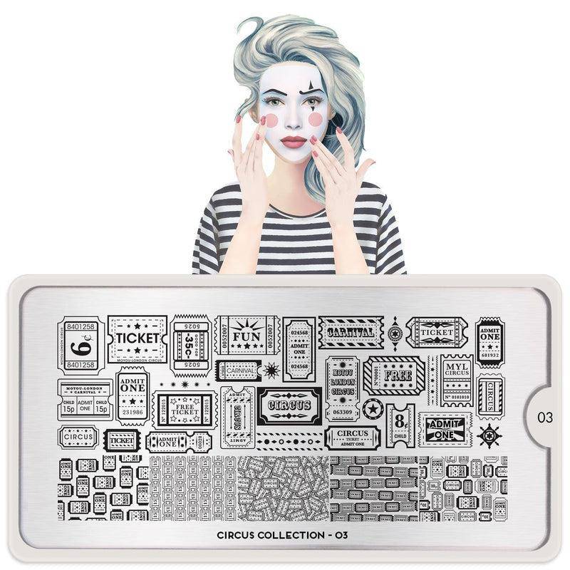 Circus 03 ✦ Nail Stamping Plate - MoYou London
