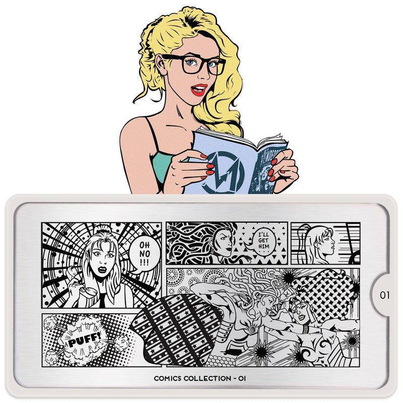 Comics 01 ✦ Nail Stamping Plate - MoYou London