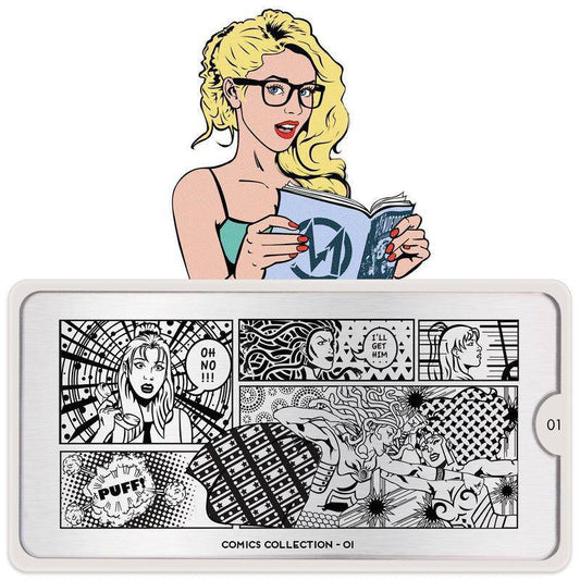 Comics 01 ✦ Nail Stamping Plate - MoYou London
