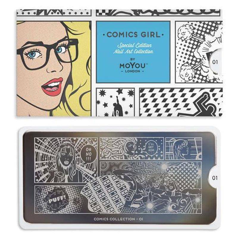 Comics 01 ✦ Nail Stamping Plate - MoYou London