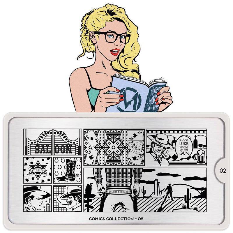 Comics 02 ✦ Nail Stamping Plate - MoYou London