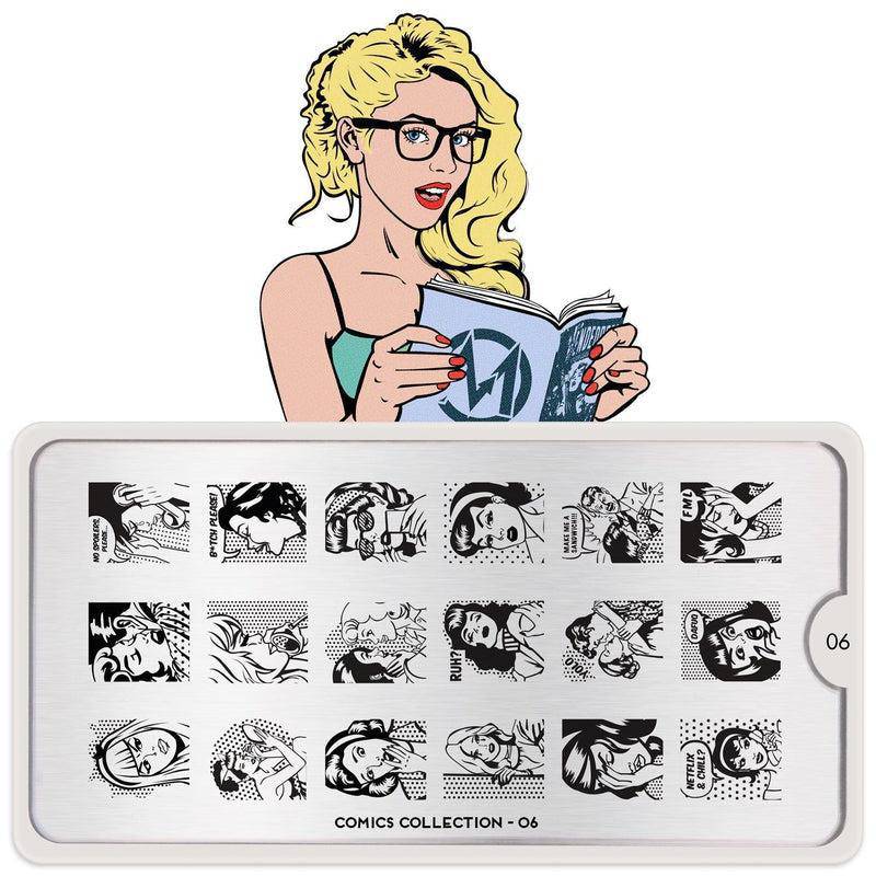 Comics 06 ✦ Nail Stamping Plate - MoYou London