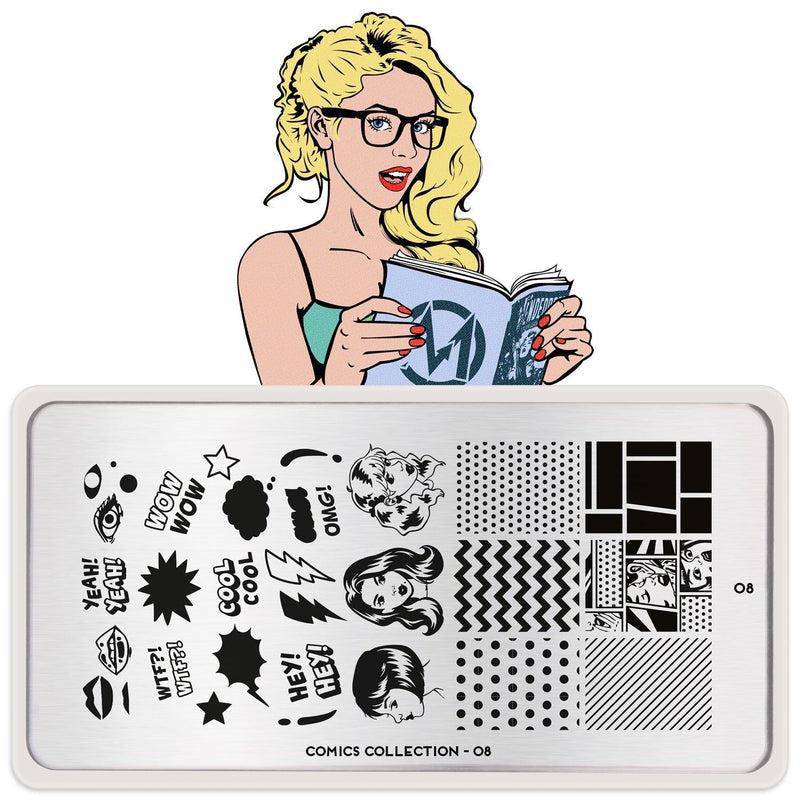 Comics 08 ✦ Nail Stamping Plate - MoYou London