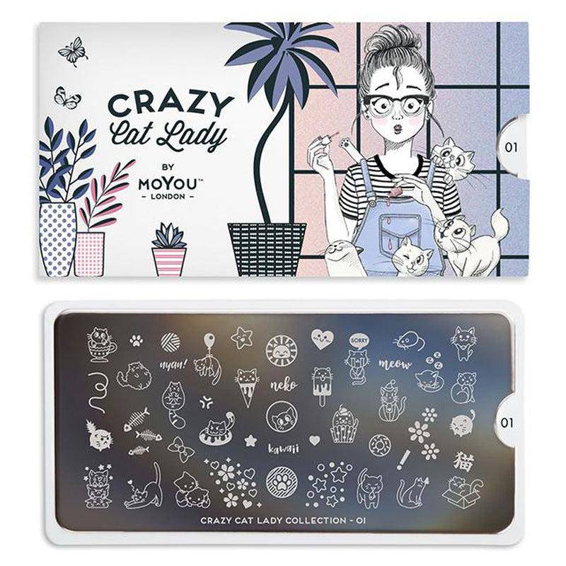 Crazy Cat Lady 01 ✦ Nail Stamping Plate - MoYou London