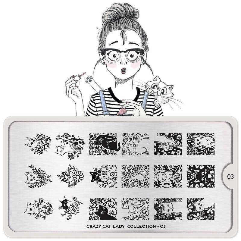 Crazy Cat Lady 03 ✦ Nail Stamping Plate - MoYou London