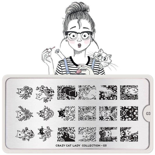 Crazy Cat Lady 03 ✦ Nail Stamping Plate - MoYou London