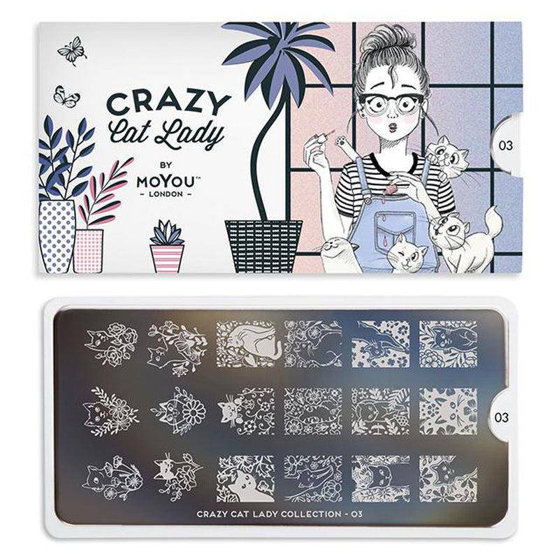 Crazy Cat Lady 03 ✦ Nail Stamping Plate - MoYou London