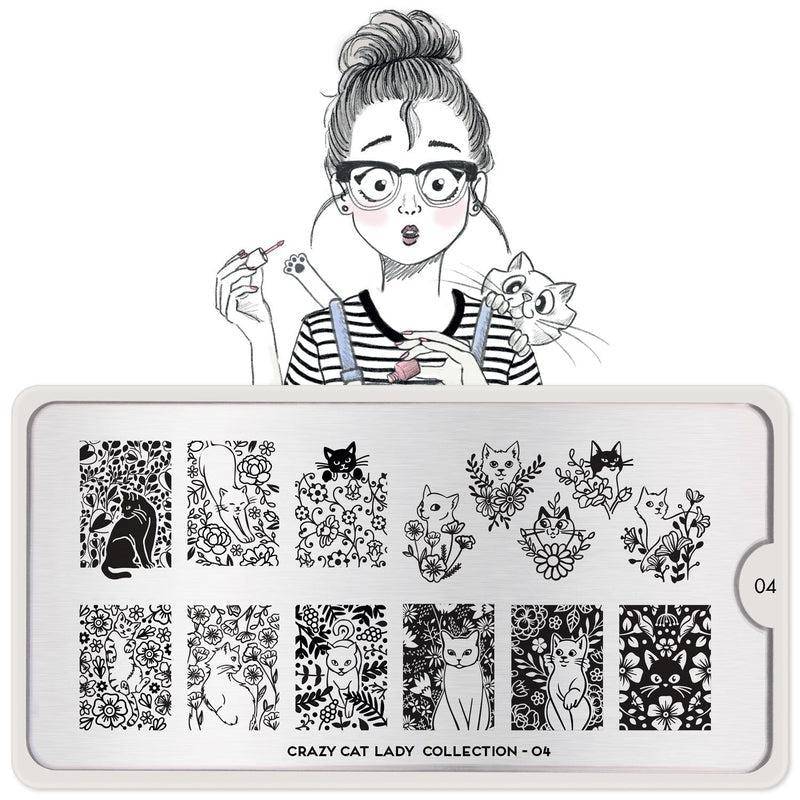 Crazy Cat Lady 04 ✦ Nail Stamping Plate - MoYou London